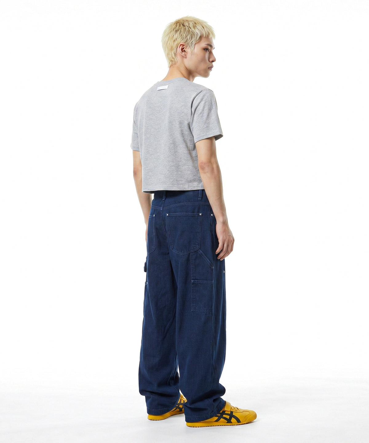 【C Wear シーウエア】MEN'S CROP T-SHIRT GRAY