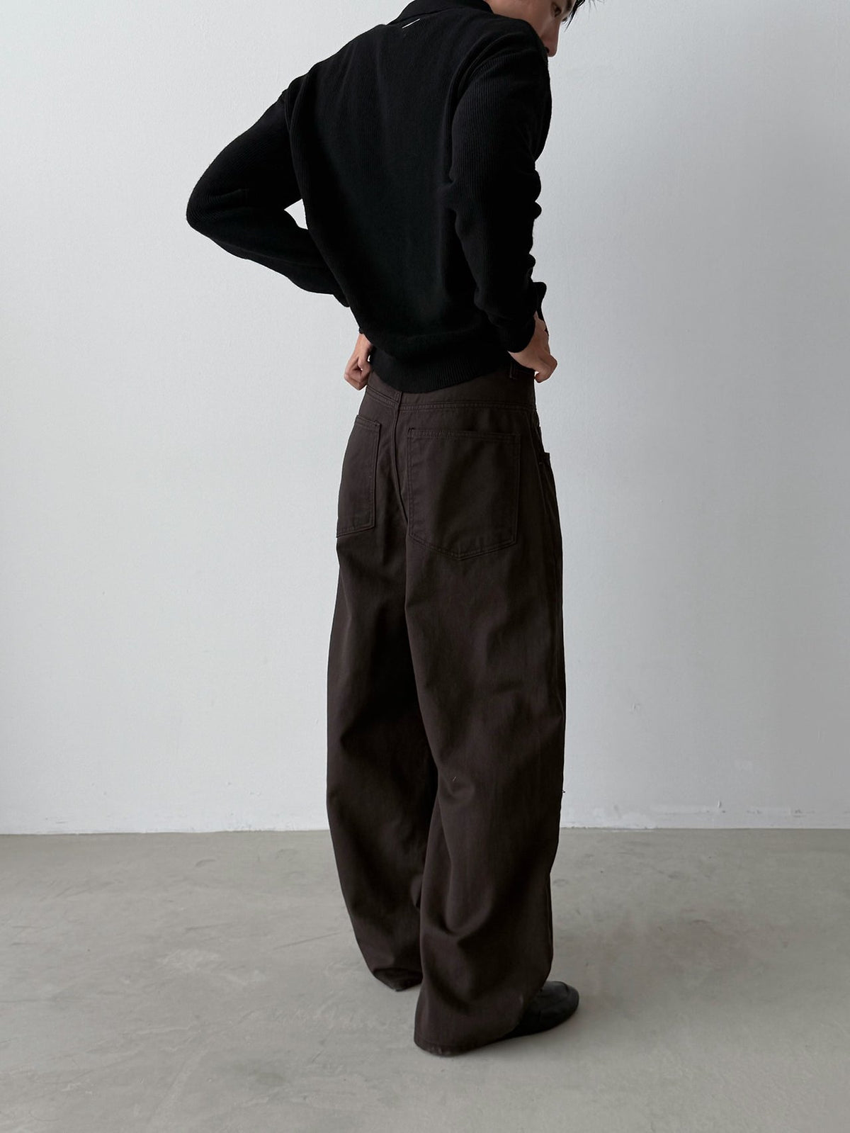 Belted Yoke Wide Pants