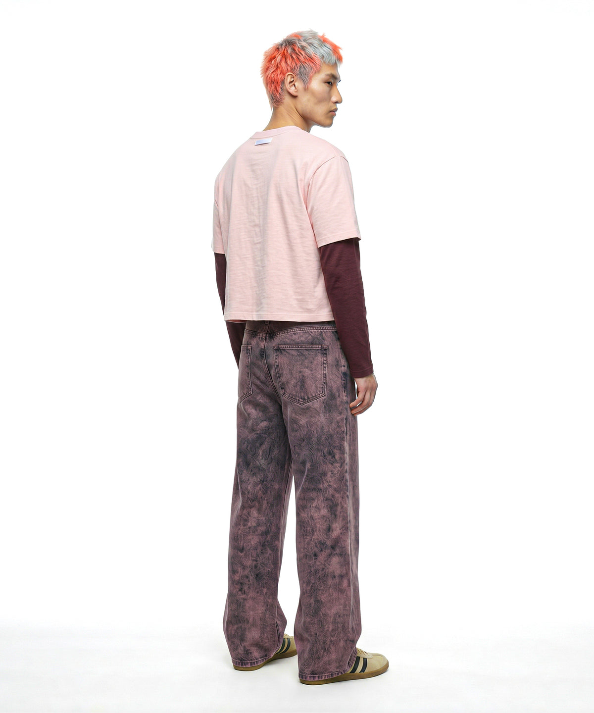 【C Wear シーウエア】MEN'S CROP T-SHIRT LIGHT PINK