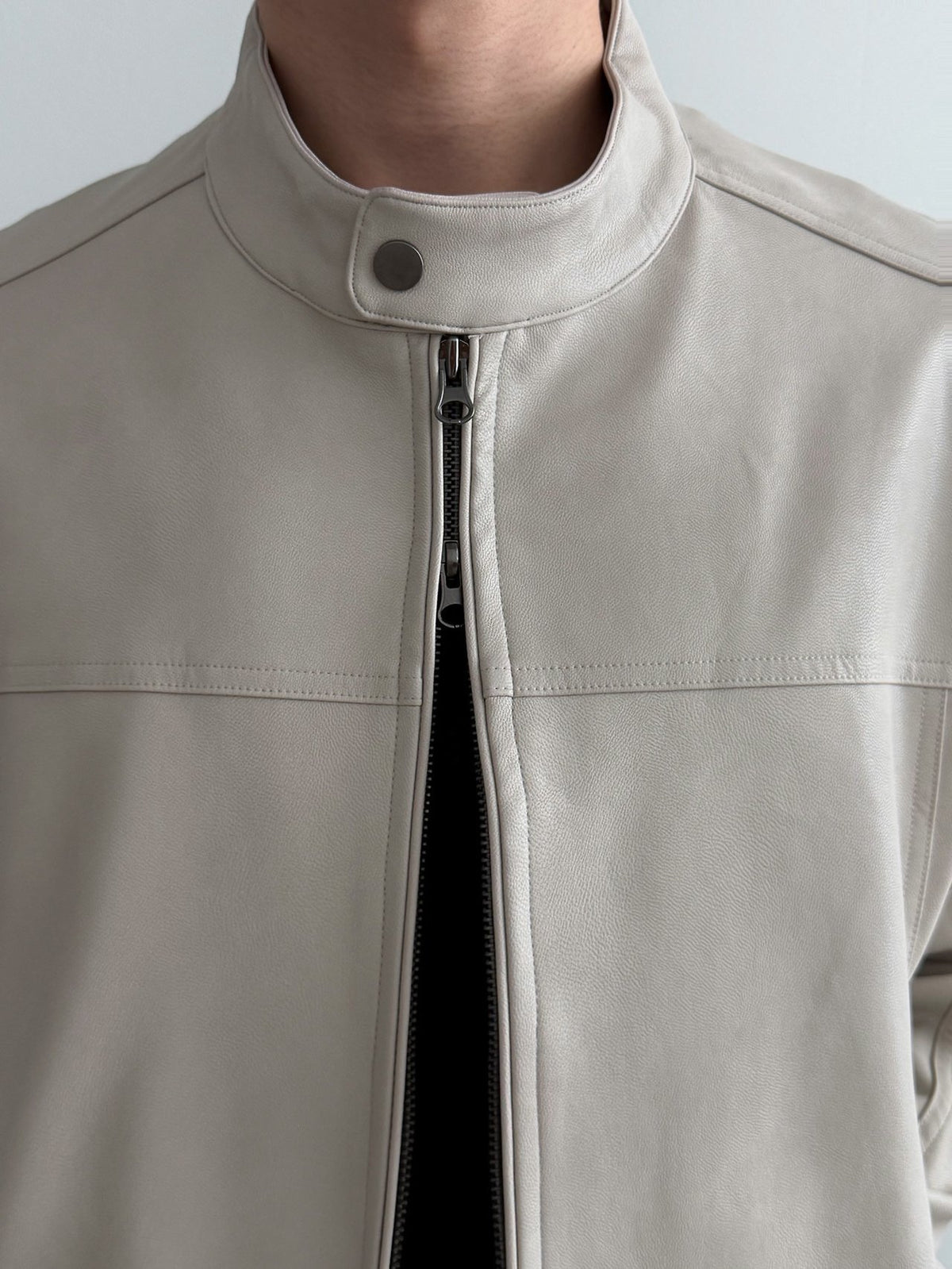 Circuit Crop Leather Jacket
