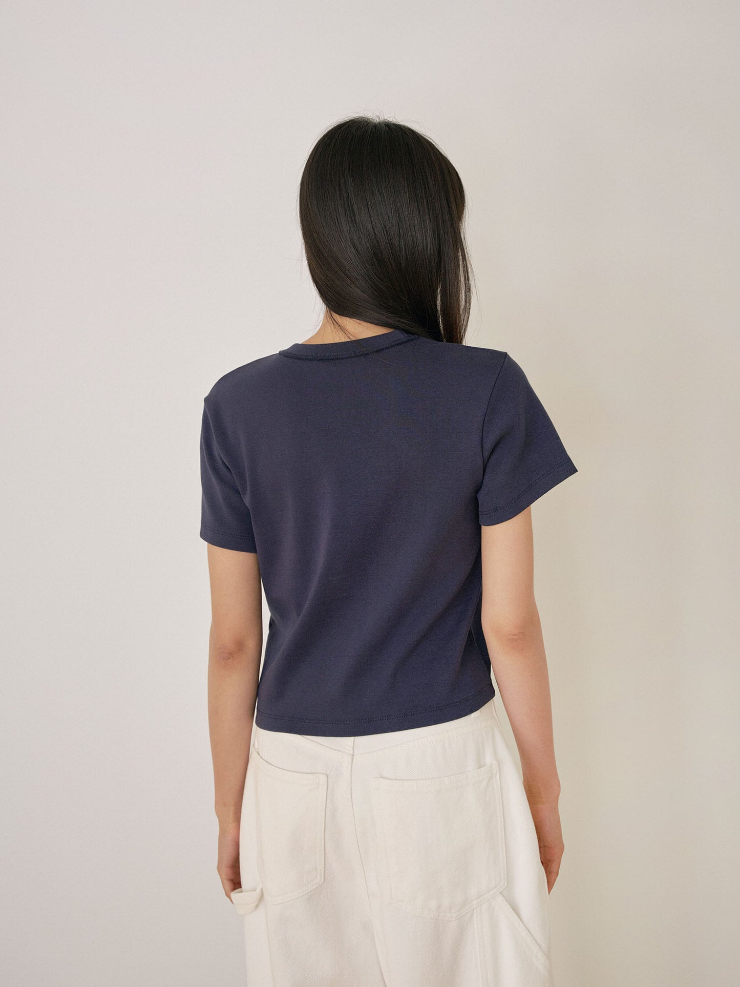 Soft Rib Short Sleeve - Navy