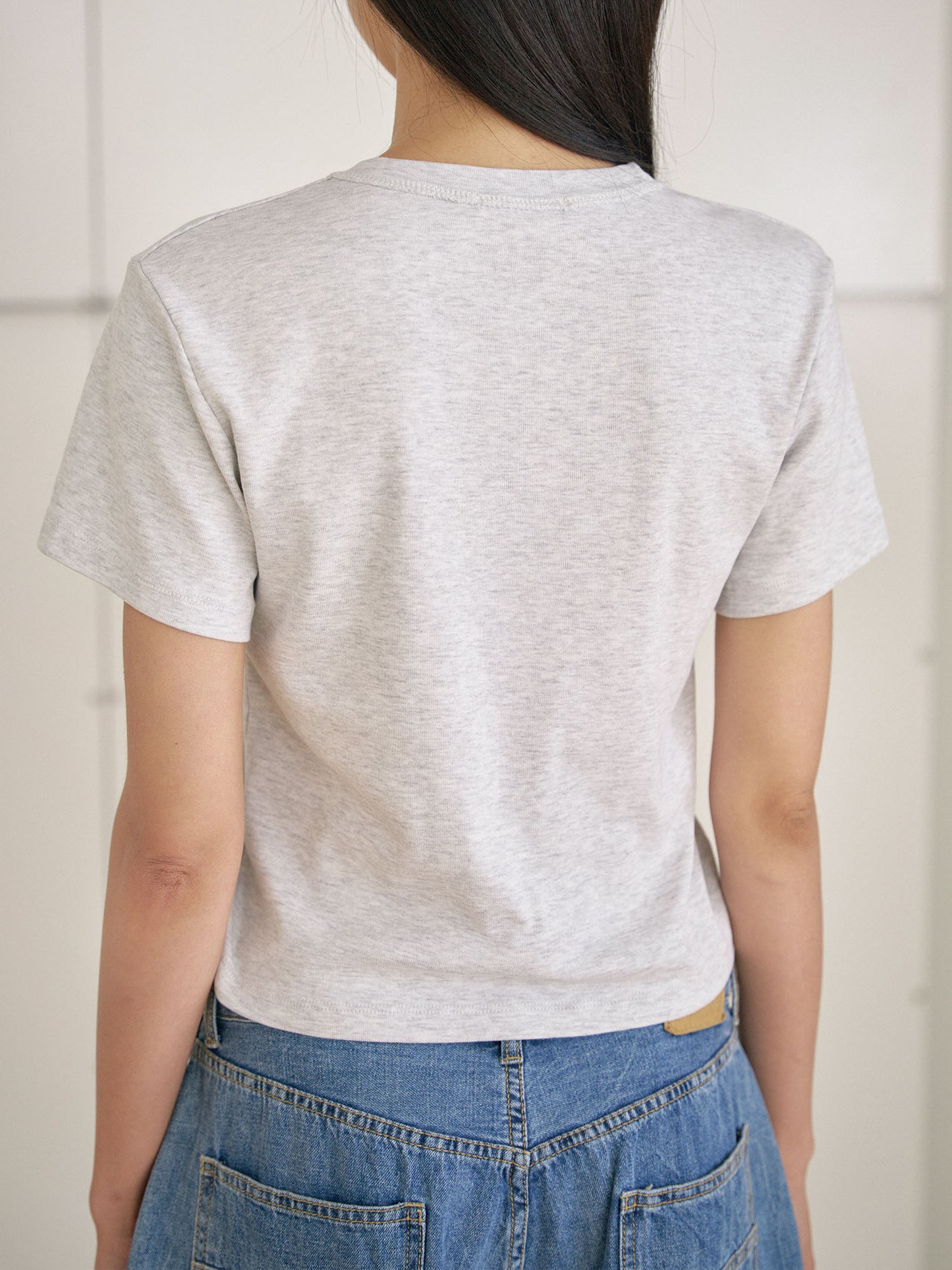 Soft Rib Short Sleeve - Light Gray