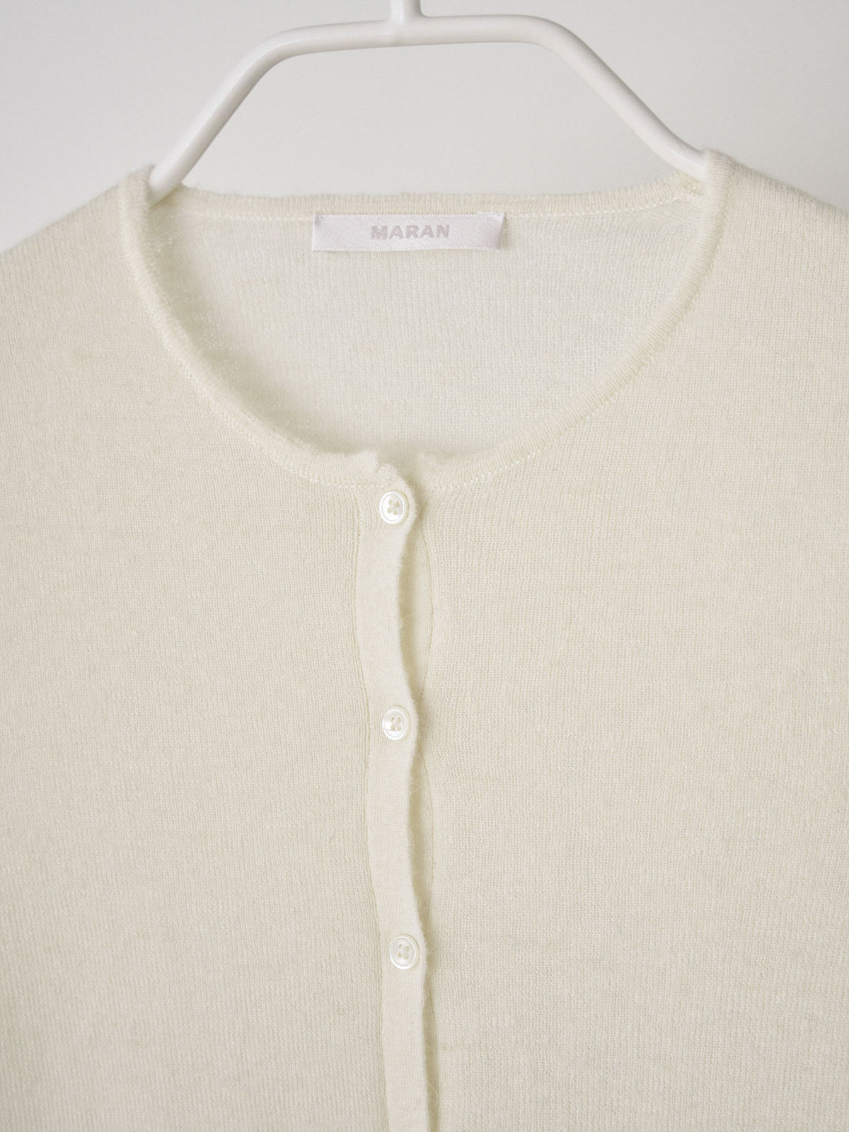 MARAN Alpaca Button Cardigan - Ivory 商品画像19/21