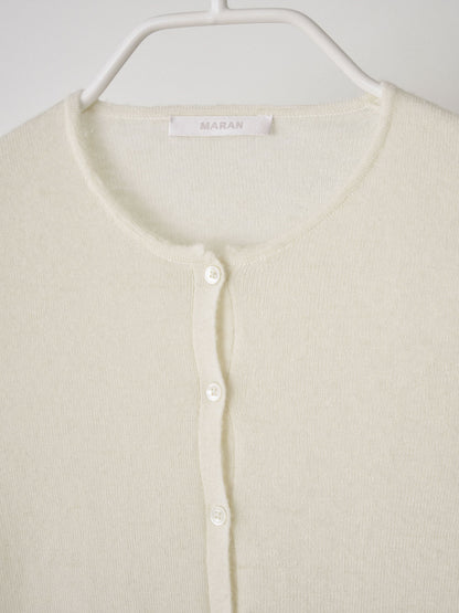 MARAN Alpaca Button Cardigan - Ivory 商品画像19/21