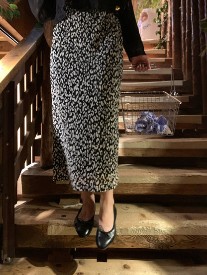 【HER&SHE 2025AW】Leopard Flow Skirt