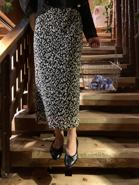 [HER&SHE 2025AW] Leopard Flow Skirt