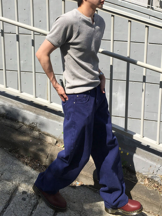 Label Dyeing Pants BLUE 着用イメージ