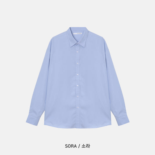 Cotton Blend Oversized Shirt - SORA