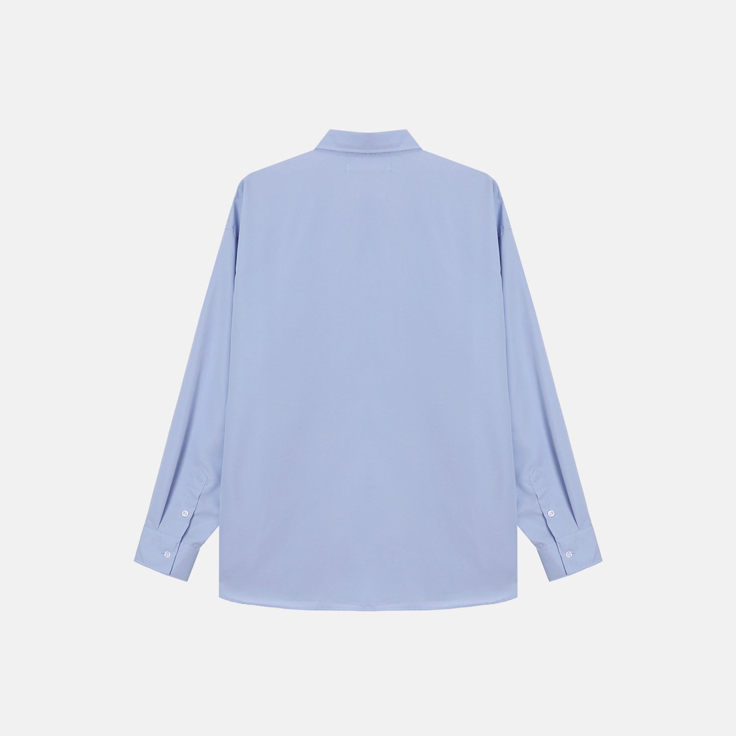 Cotton Blend Oversized Shirt - Collar Detail