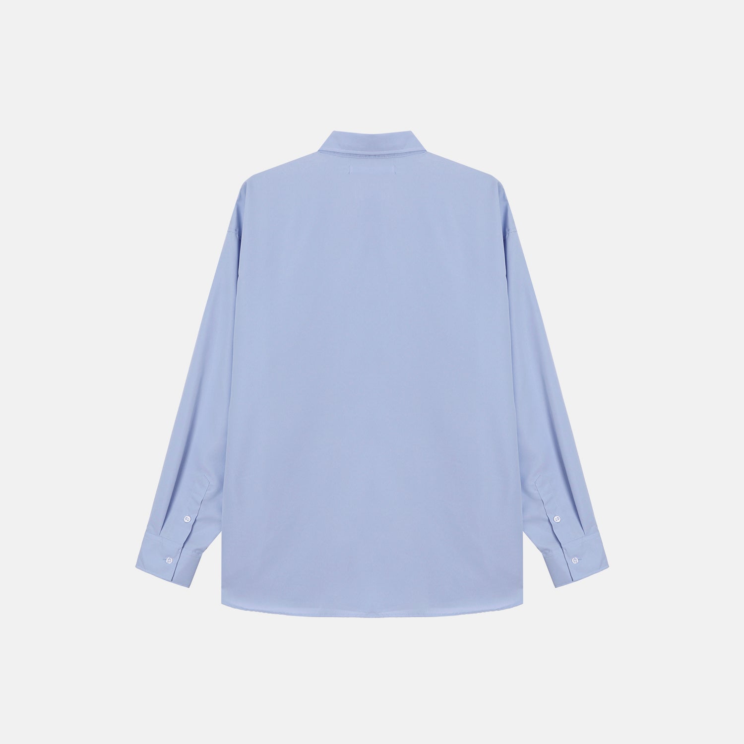 Cotton Blend Oversized Shirt - Collar Detail