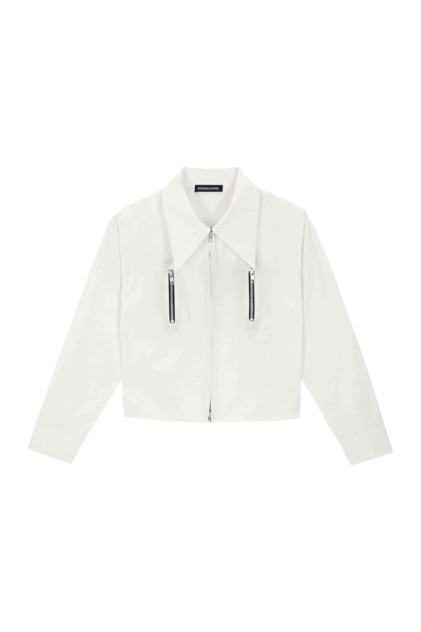 【MOMMANWA モンマンワ】BOOB ZIPPER CROP SHIRT (FOR WOMEN)