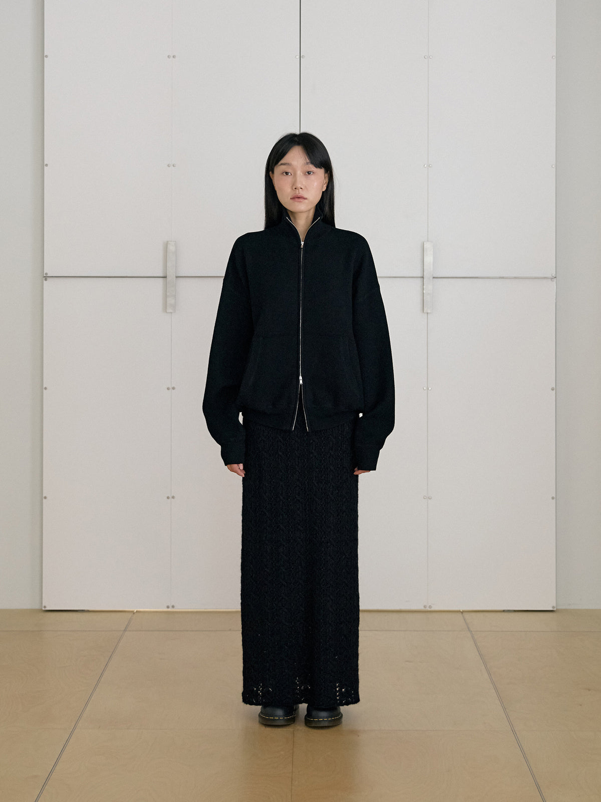 MARAN Ray Zip-up Cardigan - Black 商品画像14/21