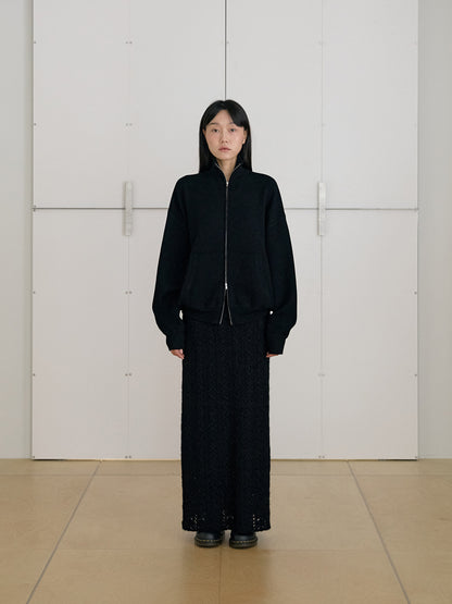 MARAN Ray Zip-up Cardigan - Black 商品画像14/21