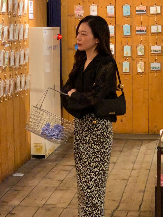 [HER&SHE 2025AW] Leopard Flow Skirt