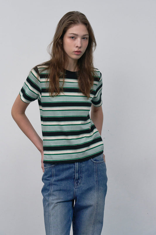 【HER&SHE 2025AW】Neo Stripe T-shirt