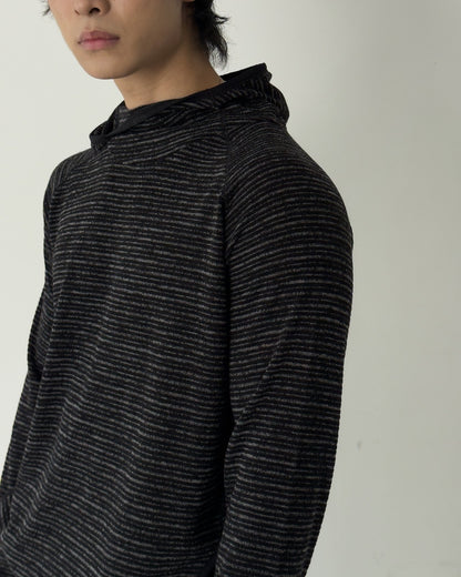 Stripe Texture Finger Hole Hoodie