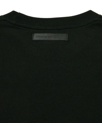 【C Wear シーウエア】Pocket Oversized Crop T-Shirt Black