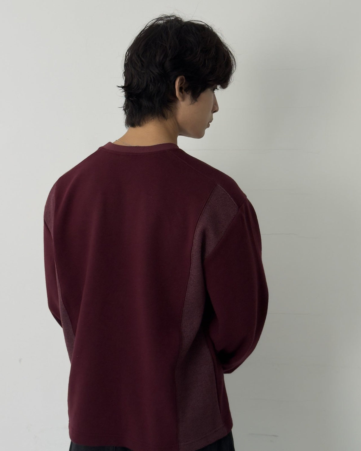 Reverse Panel Long Sleeve Tee