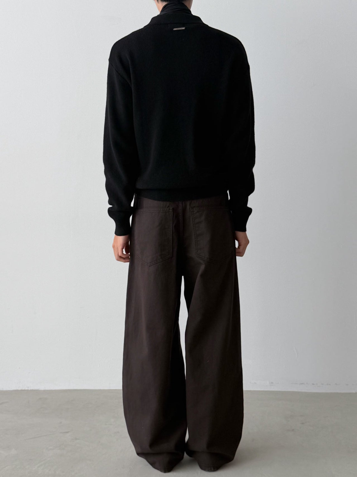 Belted Yoke Wide Pants