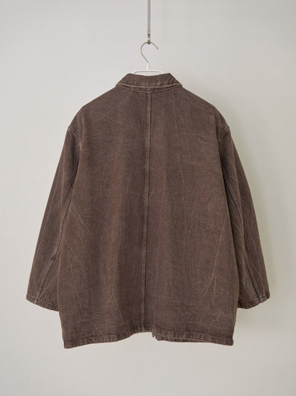 MARAN Brown Crack Coverall Jacket - Brown 商品画像21/21
