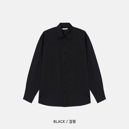 Royal Oxford Overfit Shirt - BLACK