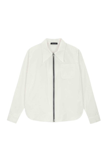 【MOMMANWA モンマンワ】BIG COLLAR 2WAY ZIPPER SHIRT (FOR MEN)