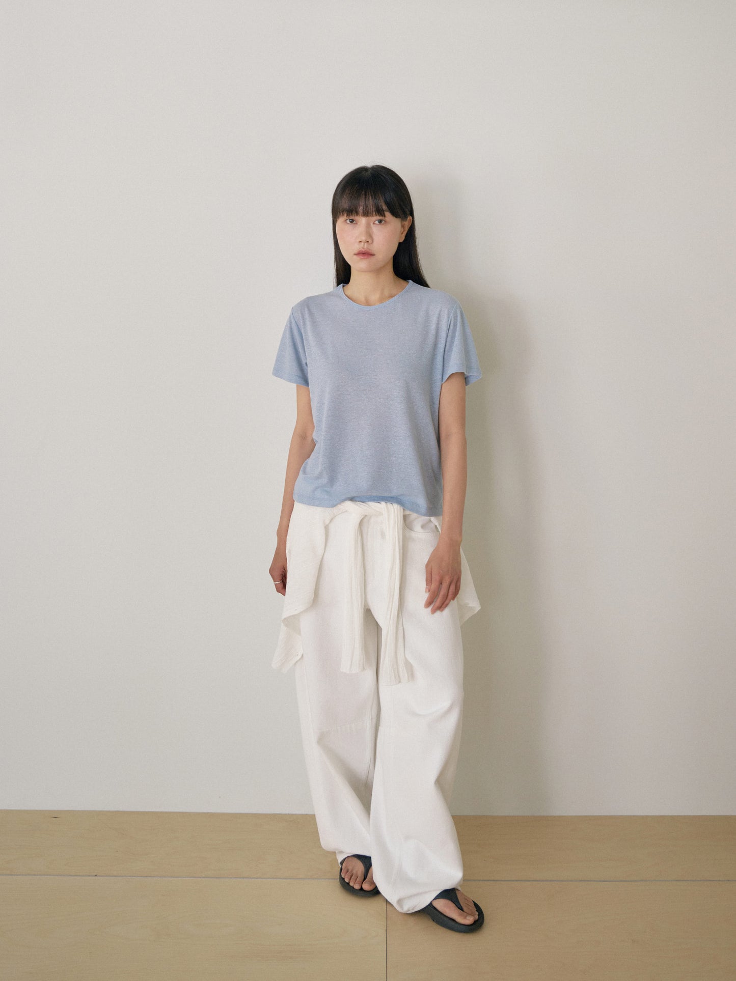 Linen Basic Short Sleeve - Blue