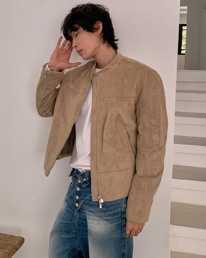 Biker Suede Crop Jacket