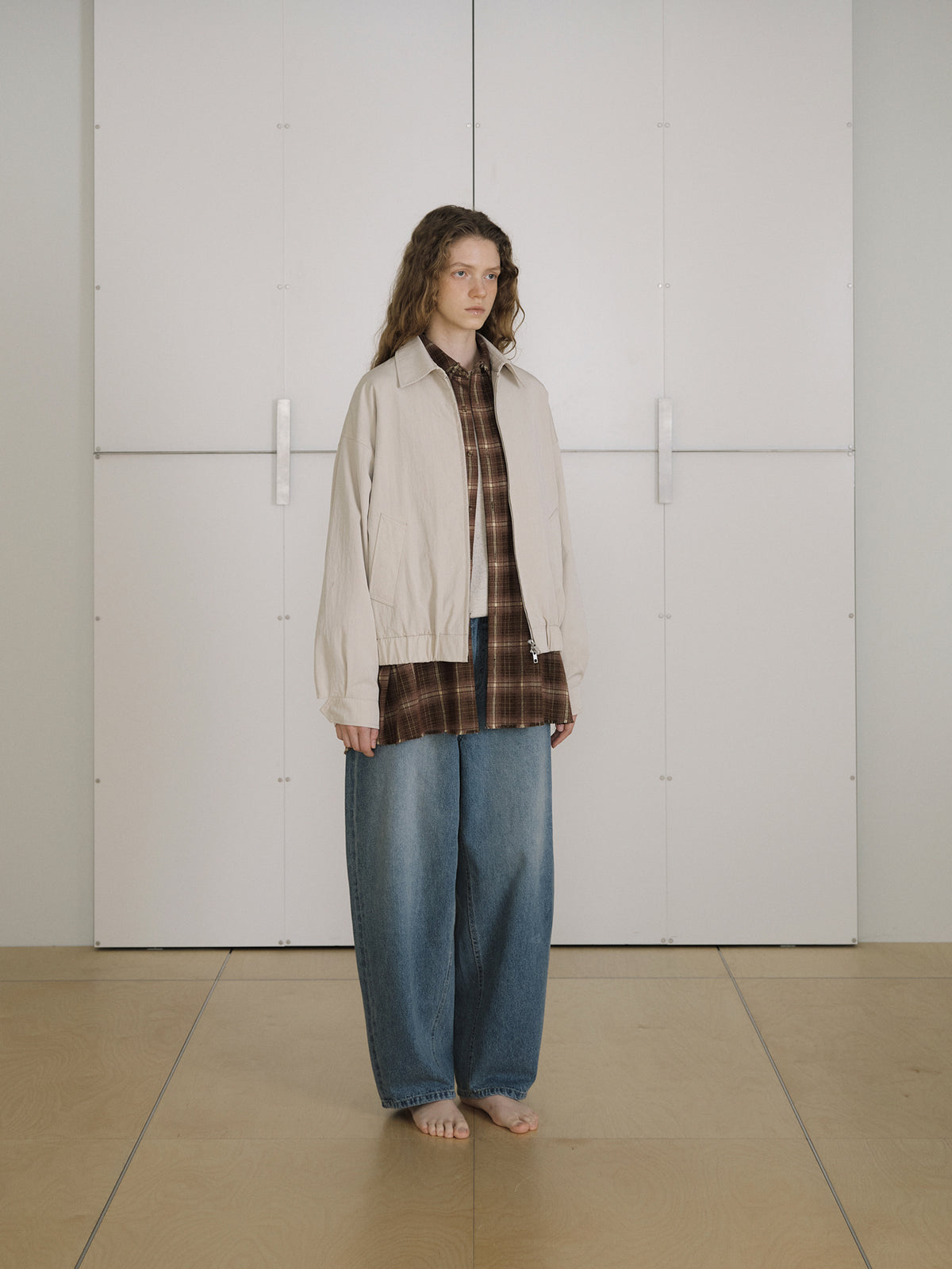 Washed Gabardine Blouson - Beige 9