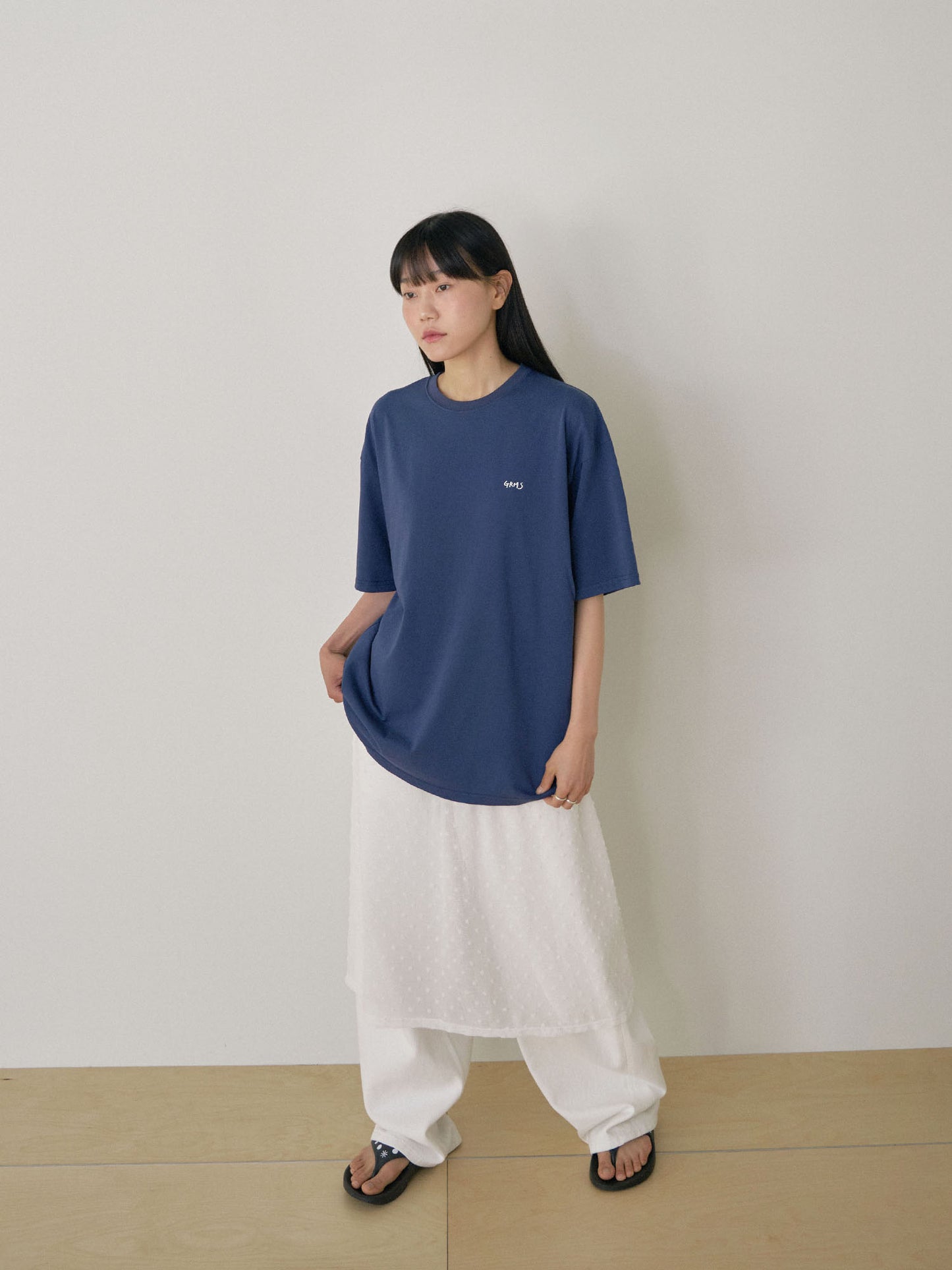 Dot Printing Short Sleeve - Navy