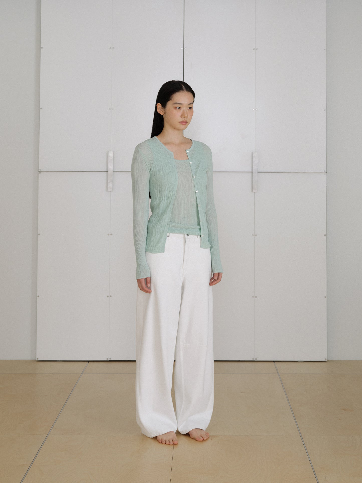 Multi Rib Cardigan - Mint
