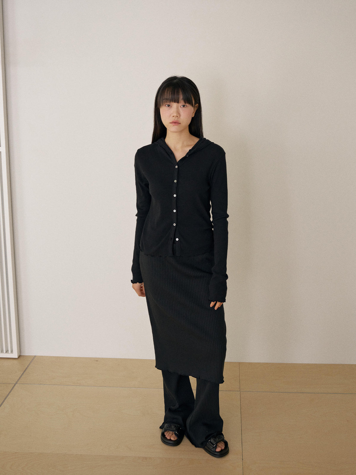 Lino Rib Skirt - Black 9