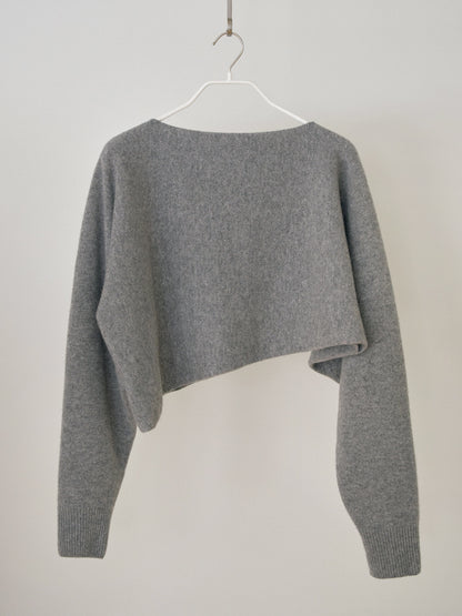 MARAN Unbalanced Boat Neck Pullover - Gray 商品画像16/19