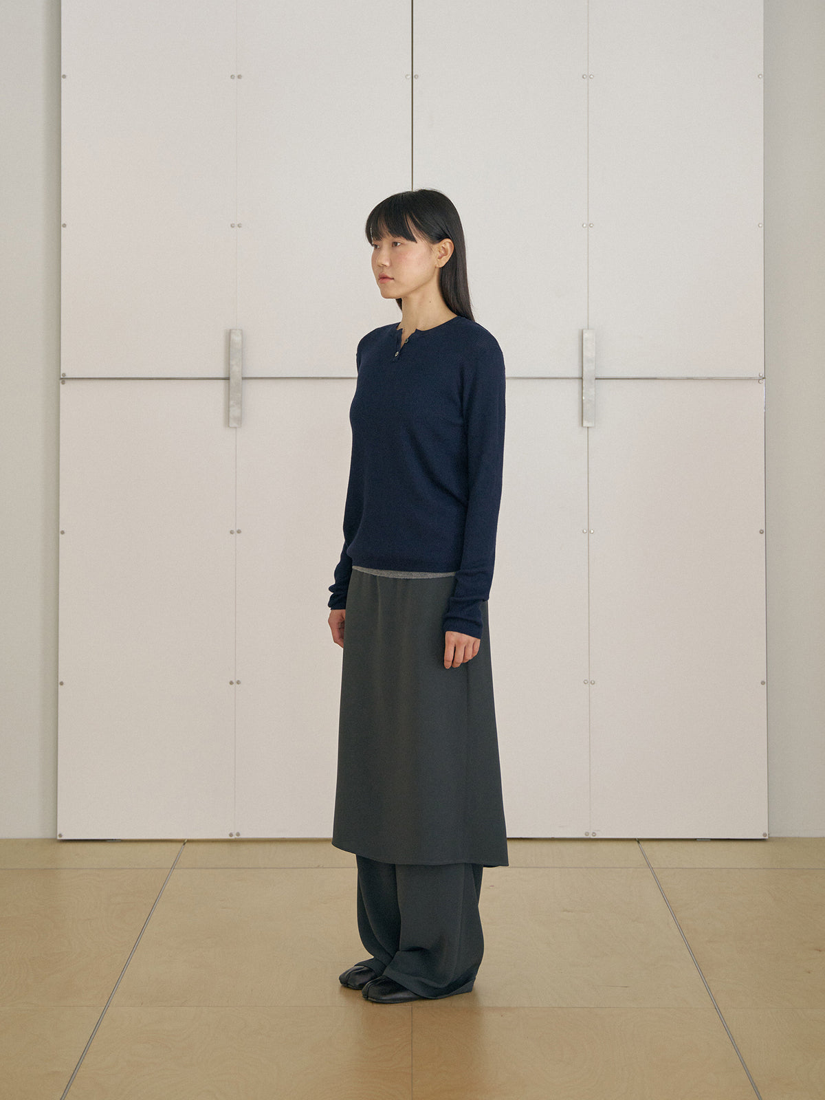 MARAN Henley Neck Pullover - Navy 商品画像13/19