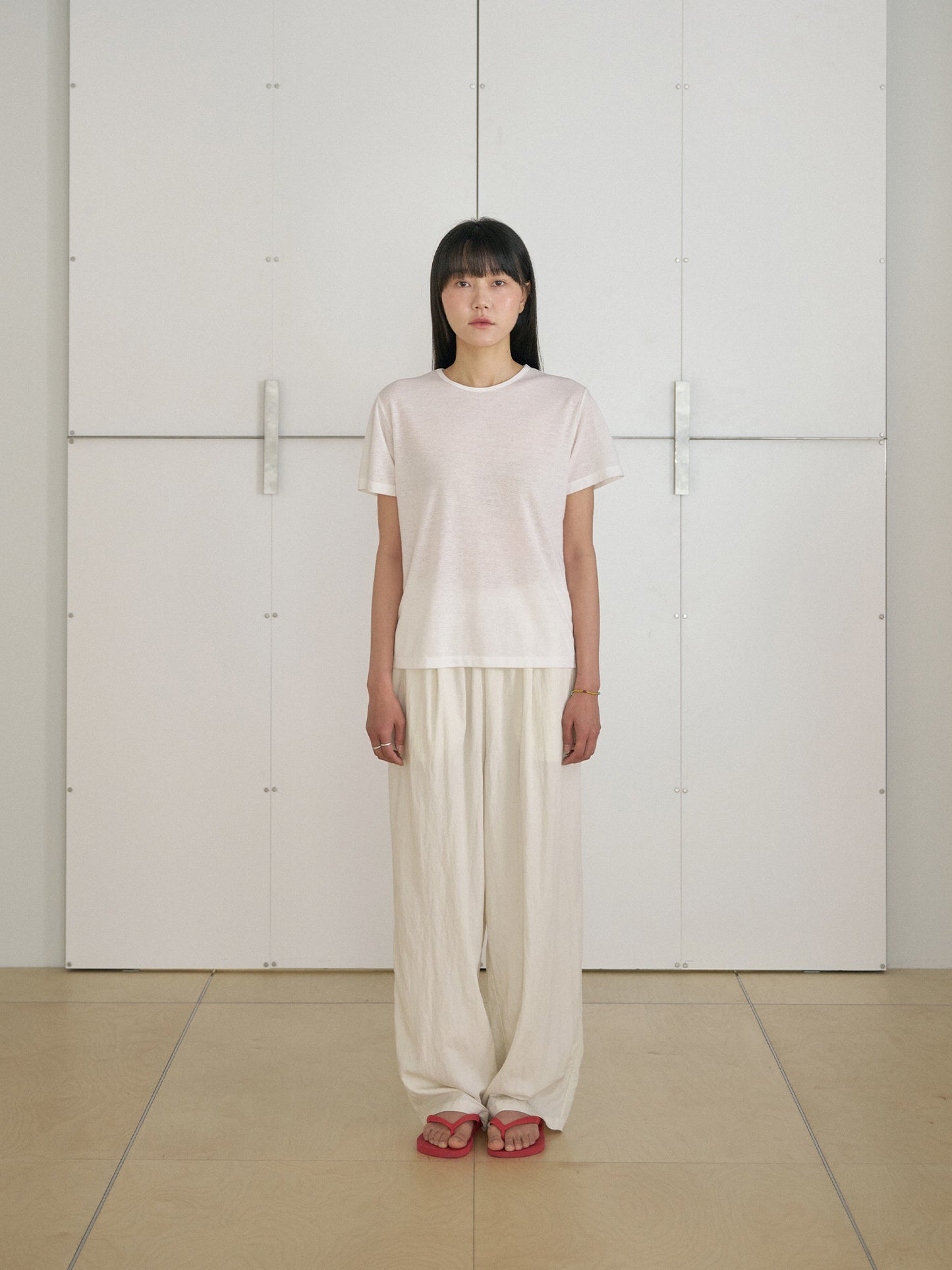 Linen Basic Short Sleeve - Ivory
