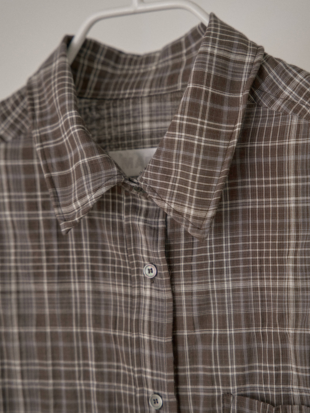 Check Wire Shirt - Brown 7
