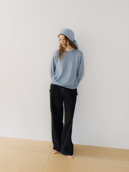 Cashmere Square Scarf - Blue 2
