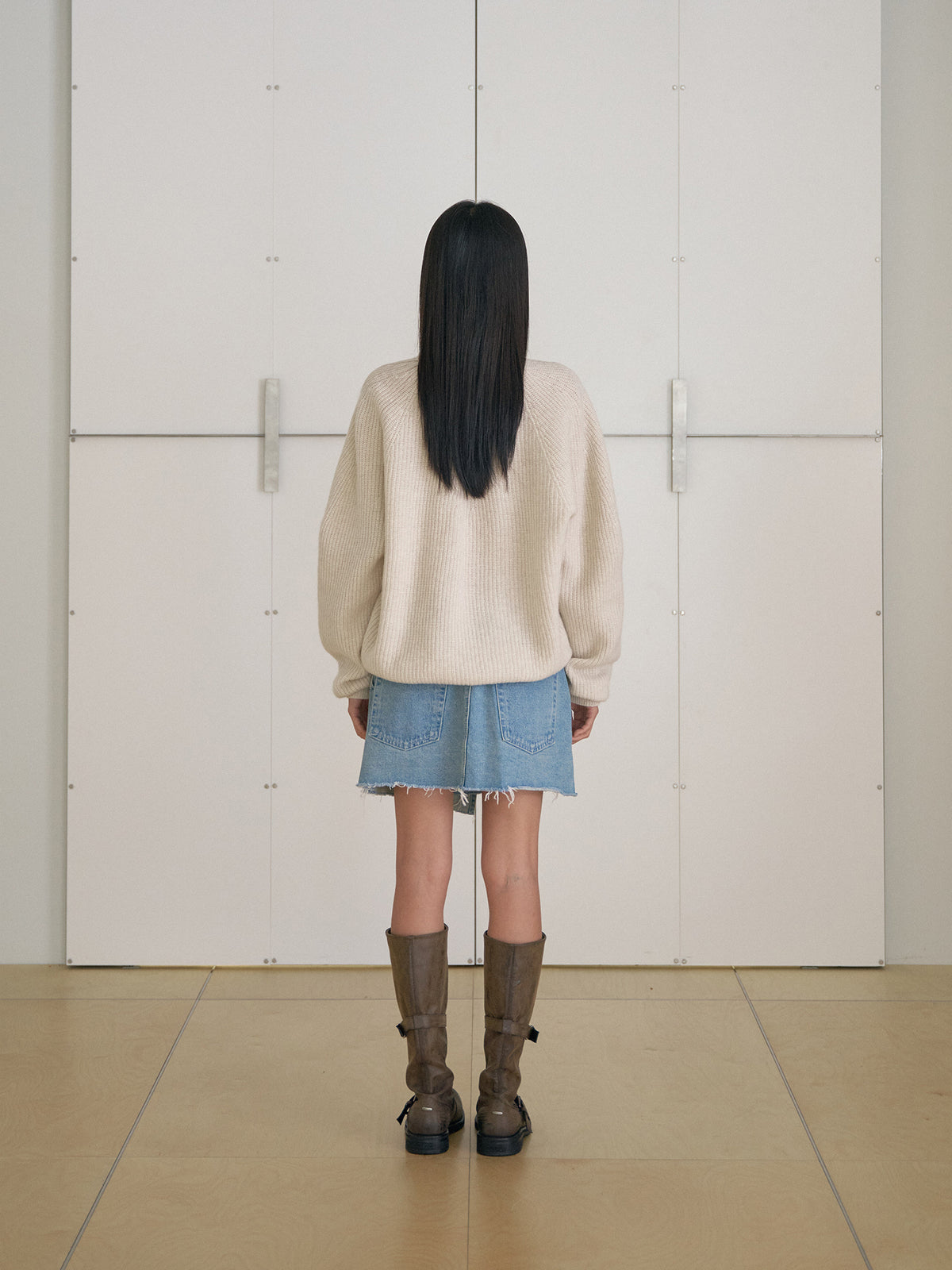 MARAN Indigo Denim Wrap Skirt - Indigo 商品画像16/21