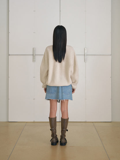 MARAN Indigo Denim Wrap Skirt - Indigo 商品画像16/21