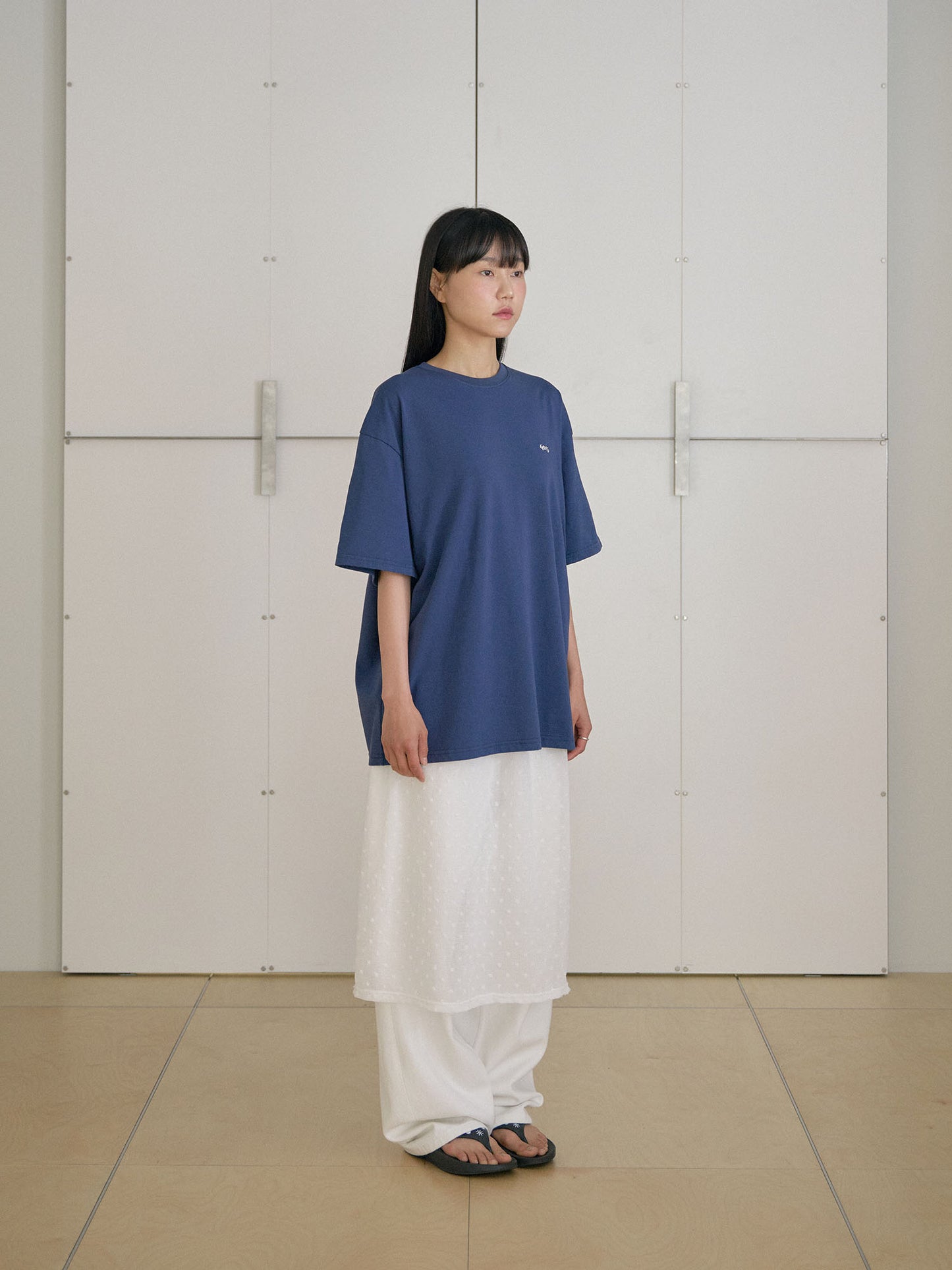 Dot Printing Short Sleeve - Navy