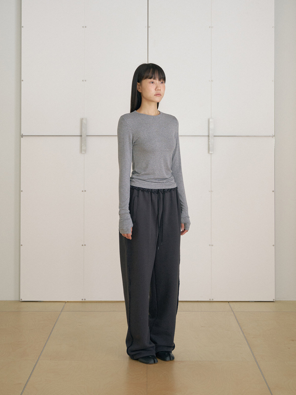 MARAN Rib Stripe Long Sleeve - Gray 商品画像21/21