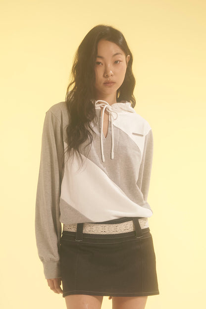 DIAGONAL HOODIE Melange