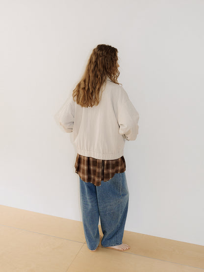 Washed Gabardine Blouson - Beige 5