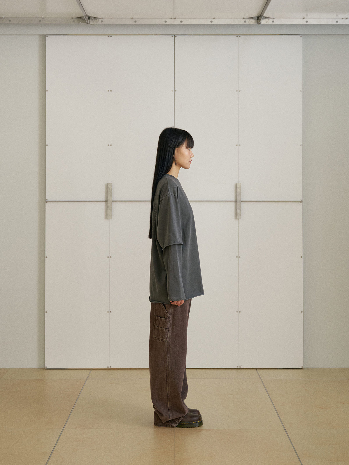 Washed Work Pants - Brown 11