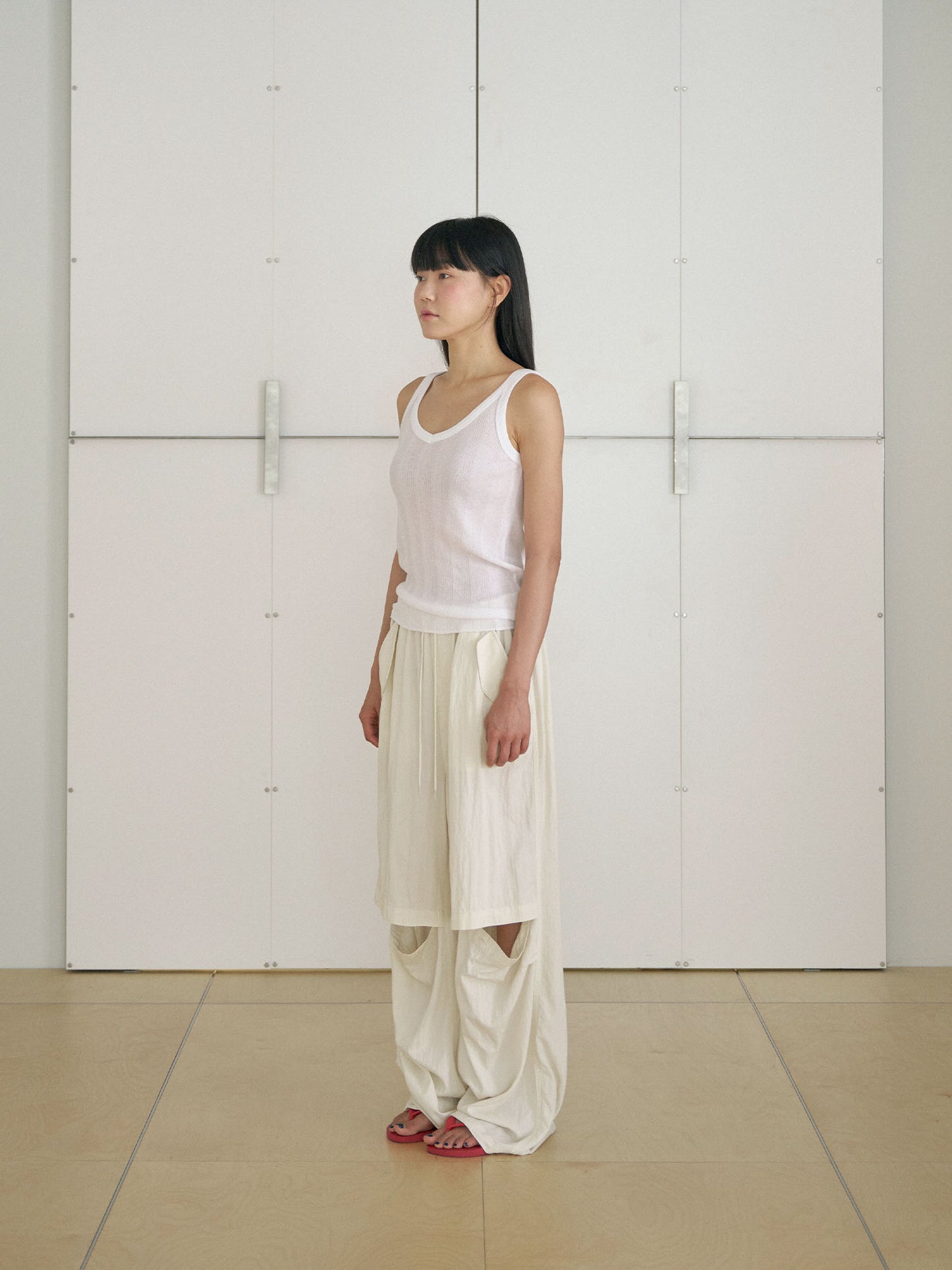 Summer V-neck Sleeveless - Ivory