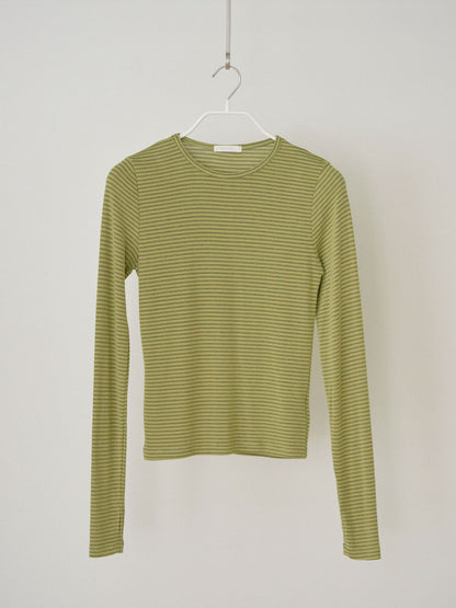 MARAN Rib Stripe Long Sleeve - Olive 商品画像16/19