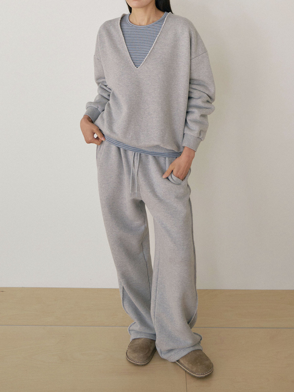 Rib Stripe Long Sleeve - Blue 5