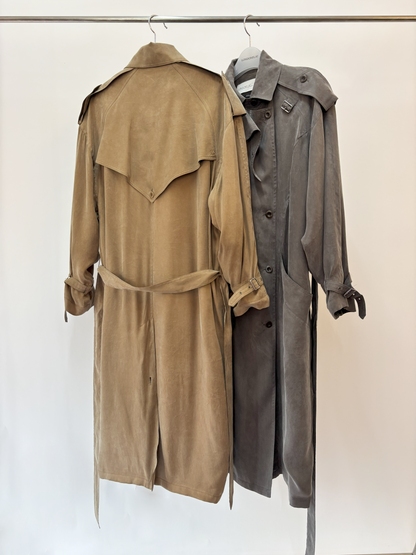 Eyelet Trench Coat