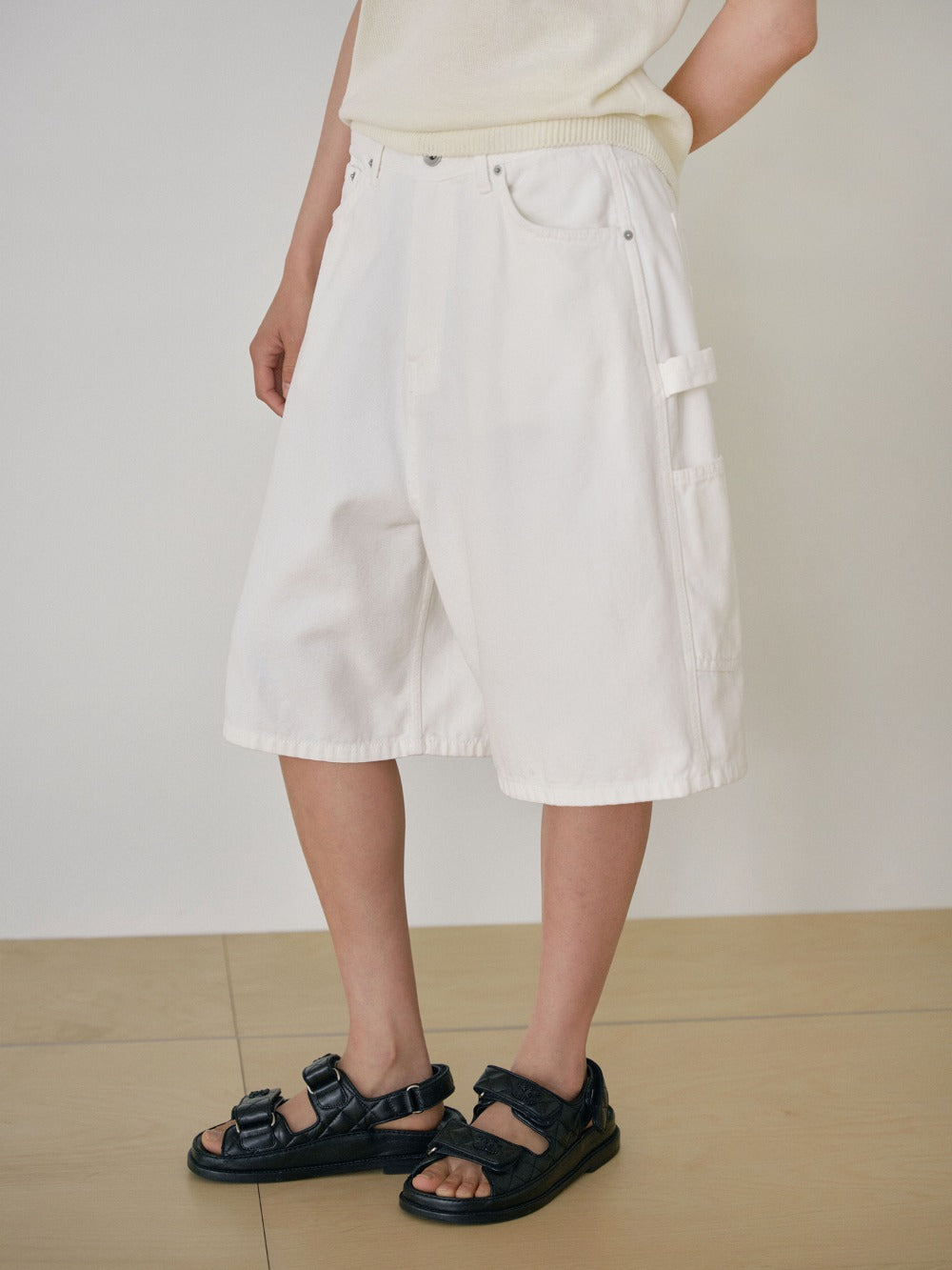 Oxford Work Half Pants - Ivory