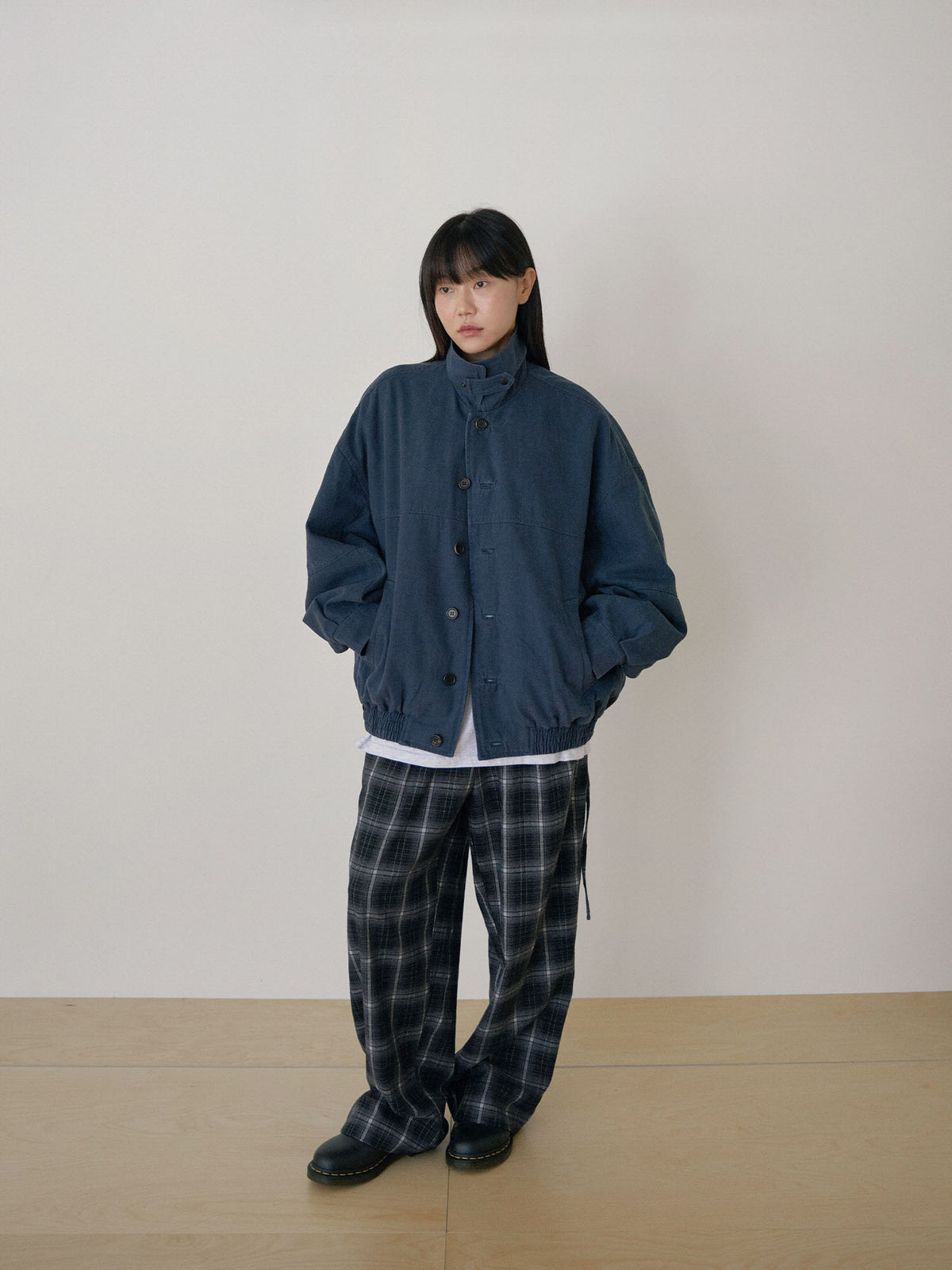MARAN Washed Oxford Blouson - Navy 商品画像16/21
